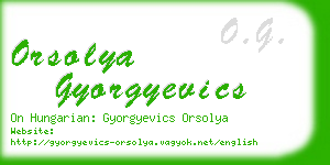 orsolya gyorgyevics business card